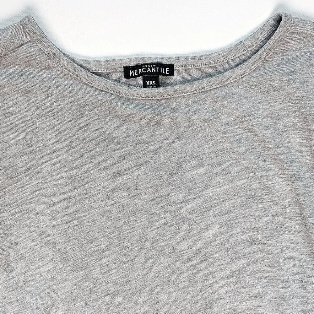 J Crew Mercantile Women's 3/4 Sleeve Scoop Neck Top w Silky Hem XXS